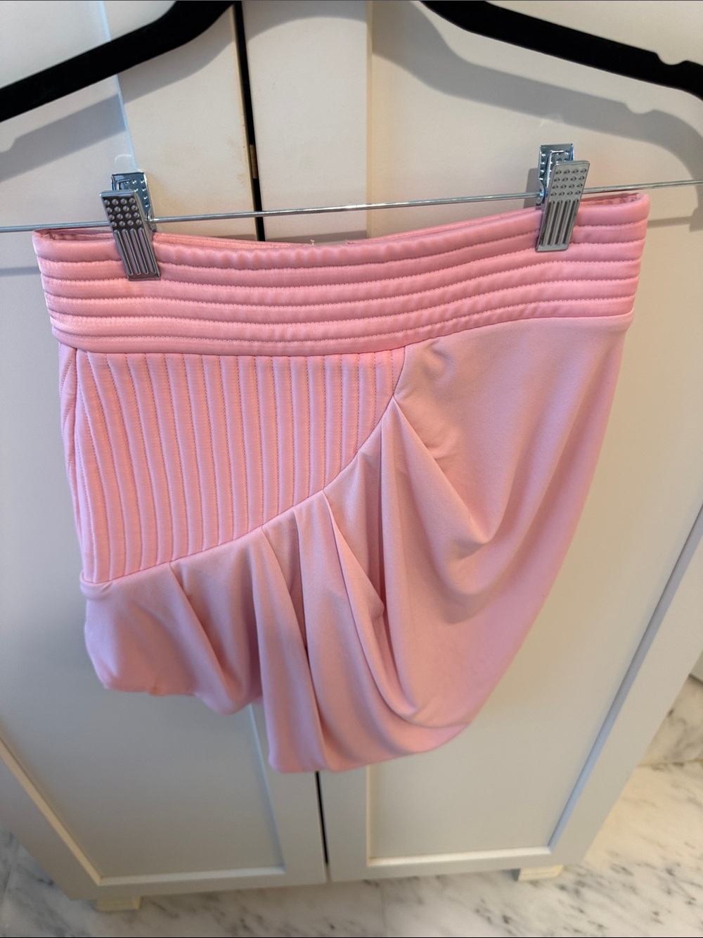 Zhivago Pink Asymmetrical Draped Mini Skirt